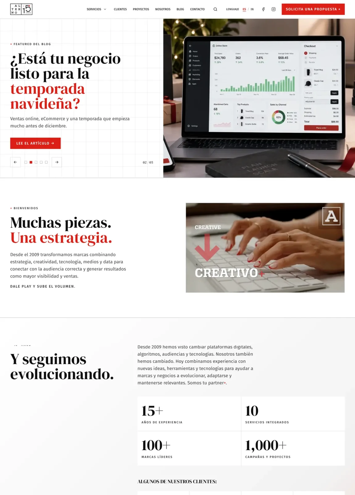 Alterno's new, optimized desktop version of its website, launched in September 2026