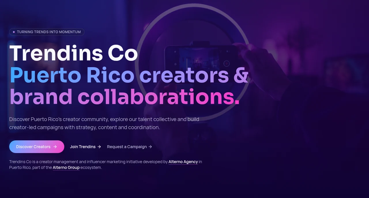 Trendins Co identity and main links