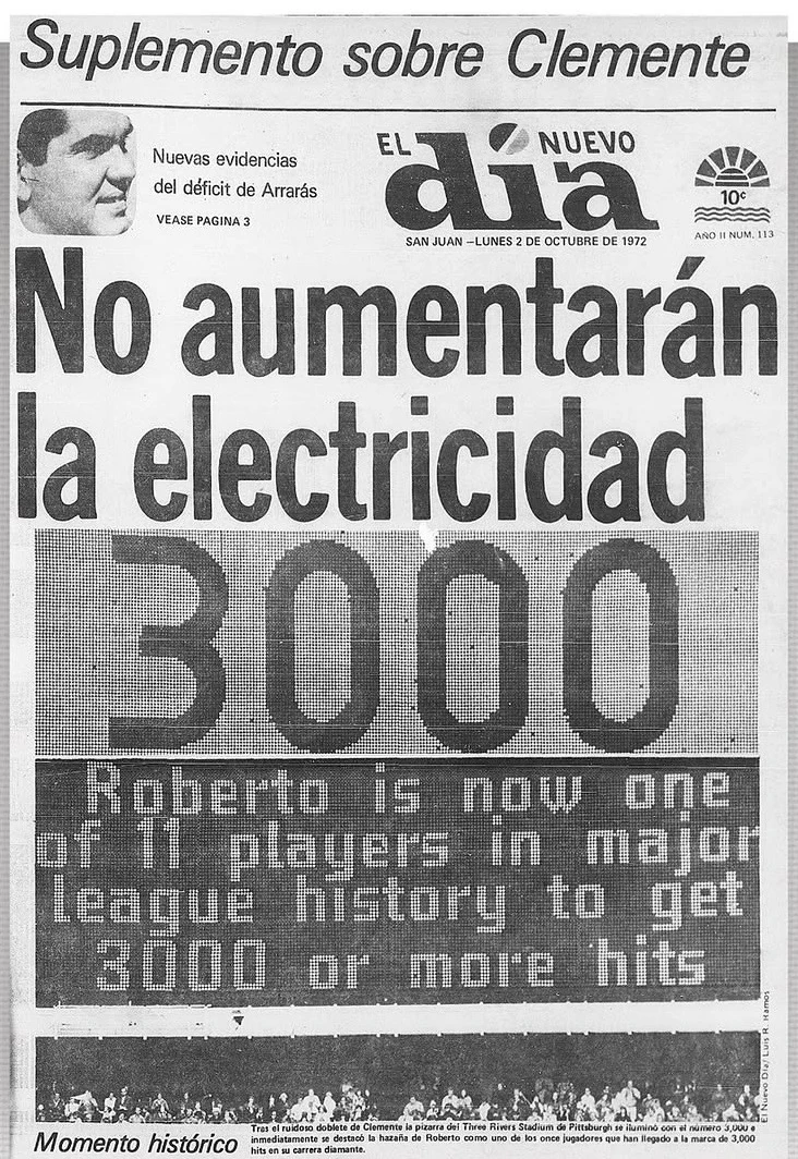 Portada de El Nuevo Día del 2 de octubre de 1972